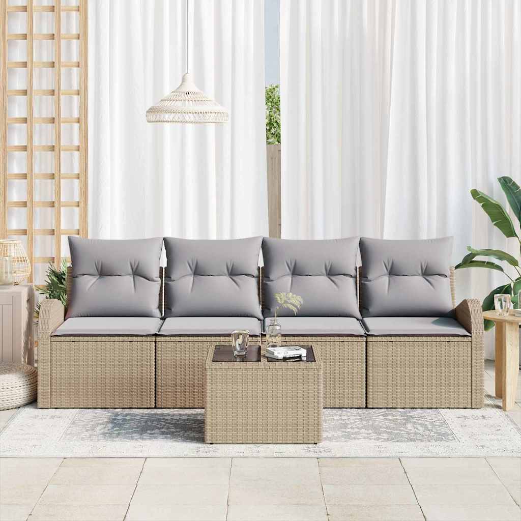 Sjedeća garnitura za vrt Bež 55 x 55 x 37 cm poliratan
