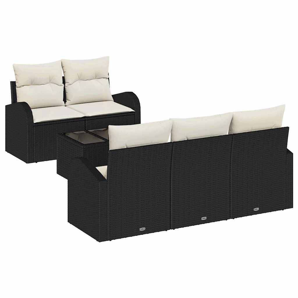 Sjedeća garnitura za vrt Crna 55 x 55 x 37 cm poliratan