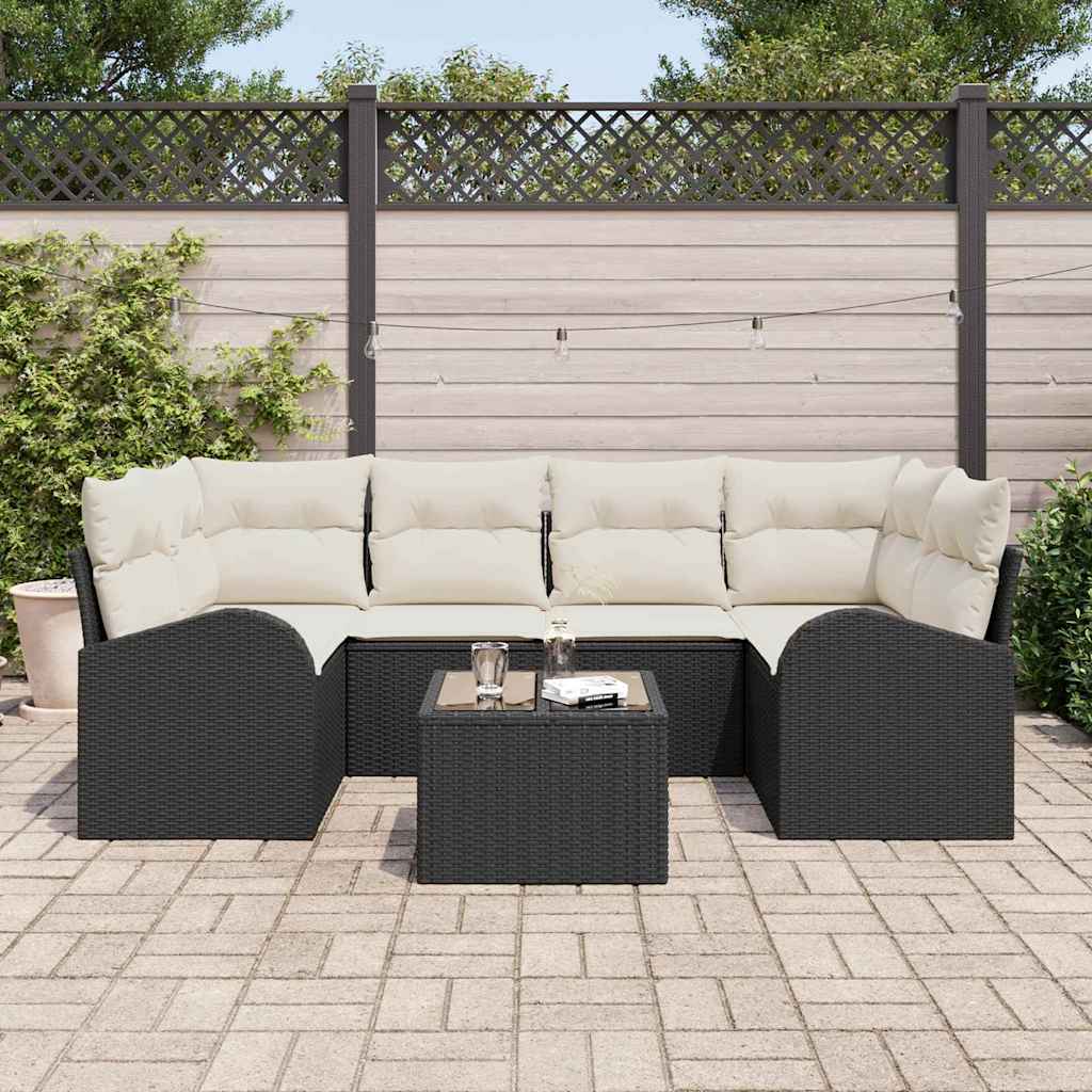 Sjedeća garnitura za vrt Crna 55 x 55 x 37 cm poliratan