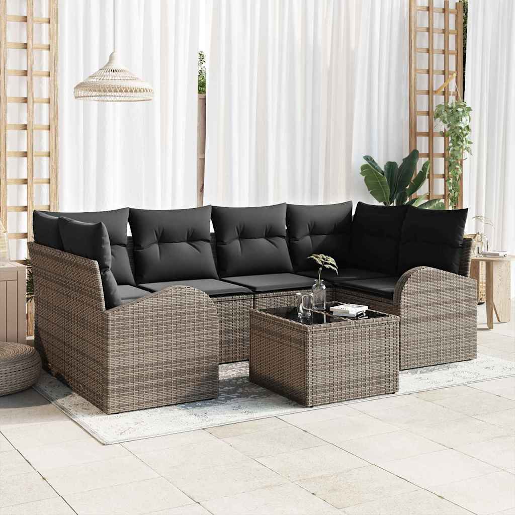 Sjedeća garnitura za vrt Siva 55 x 55 x 37 cm poliratan