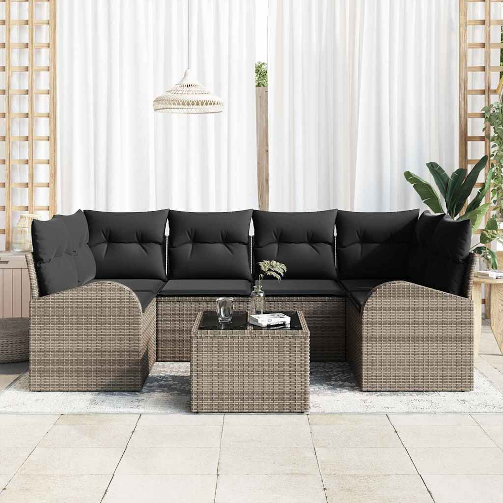 Sjedeća garnitura za vrt Siva 55 x 55 x 37 cm poliratan