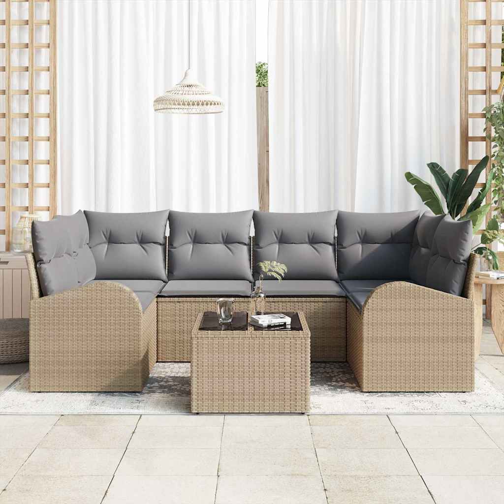 Sjedeća garnitura za vrt Bež 55 x 55 x 37 cm poliratan