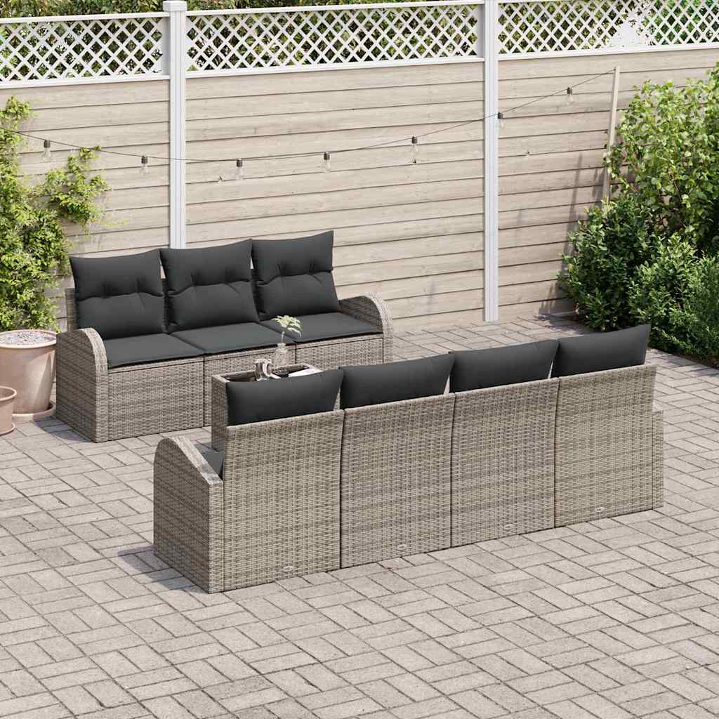 Sjedeća garnitura za vrt Siva 55 x 55 x 37 cm poliratan
