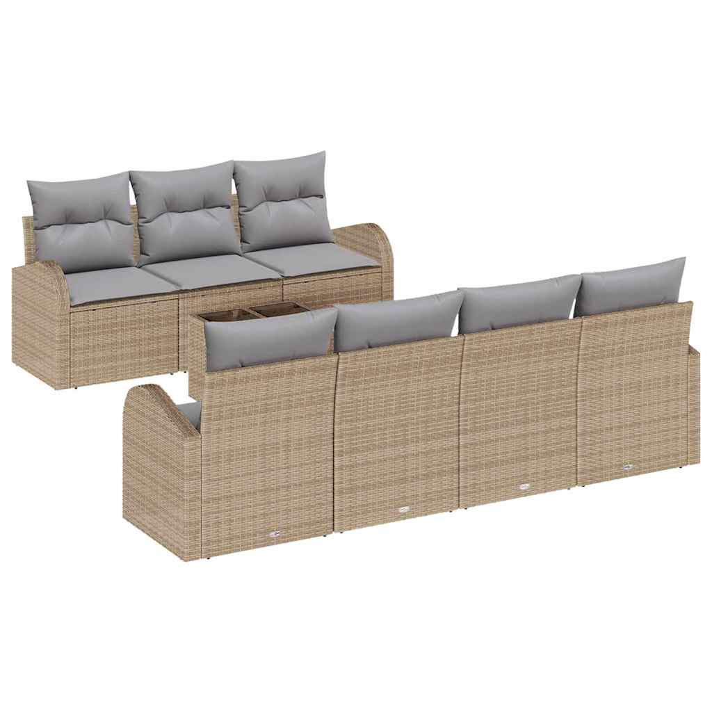 Sjedeća garnitura za vrt Bež 55 x 55 x 37 cm poliratan