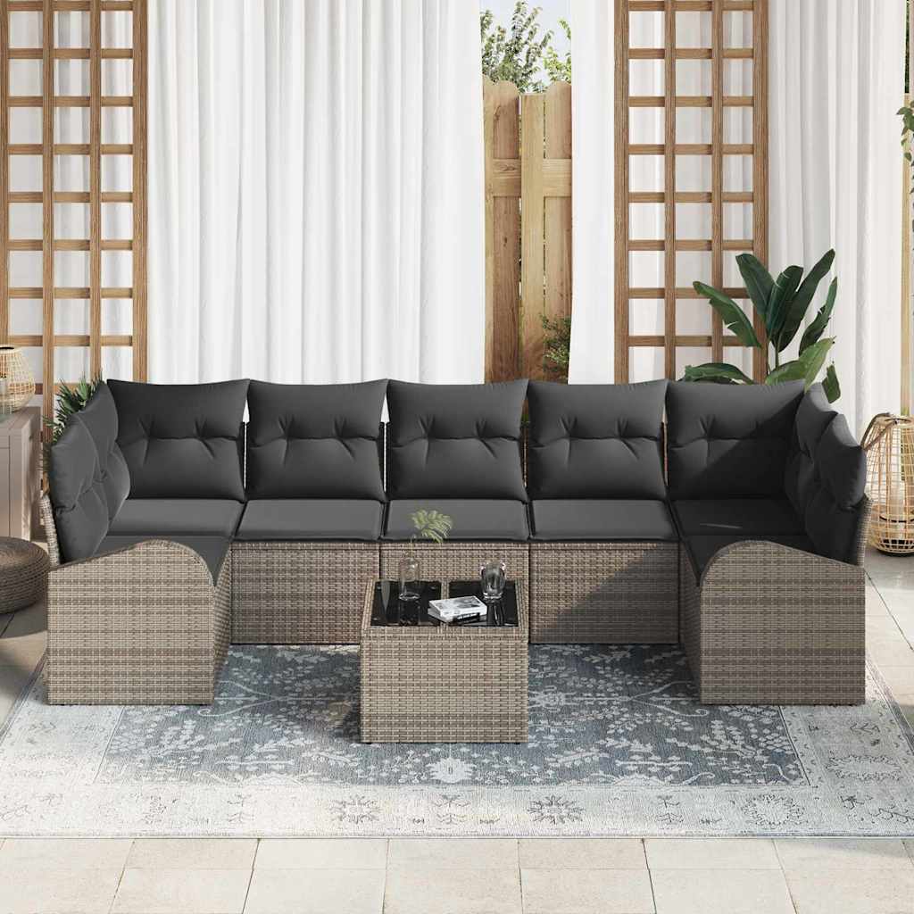Sjedeća garnitura za vrt Siva 55 x 55 x 37 cm poliratan