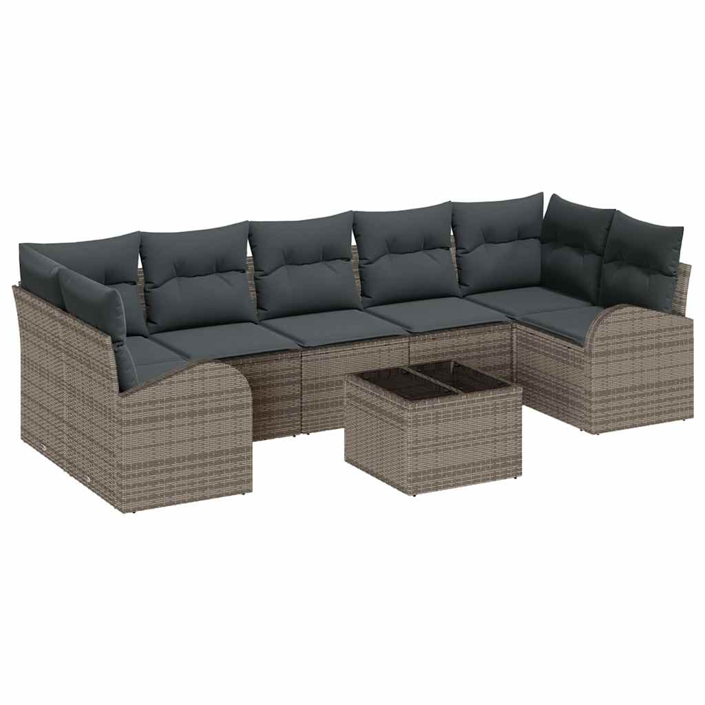 Sjedeća garnitura za vrt Siva 55 x 55 x 37 cm poliratan