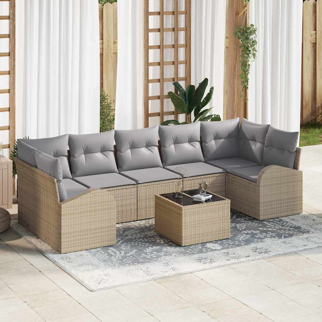 Sjedeća garnitura za vrt Bež 55 x 55 x 37 cm poliratan
