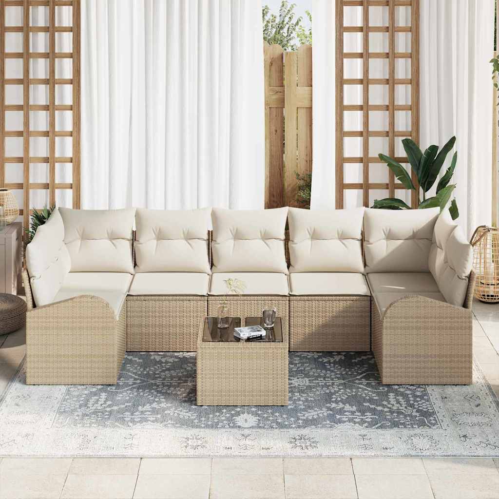 Sjedeća garnitura za vrt Bež 55 x 55 x 37 cm poliratan