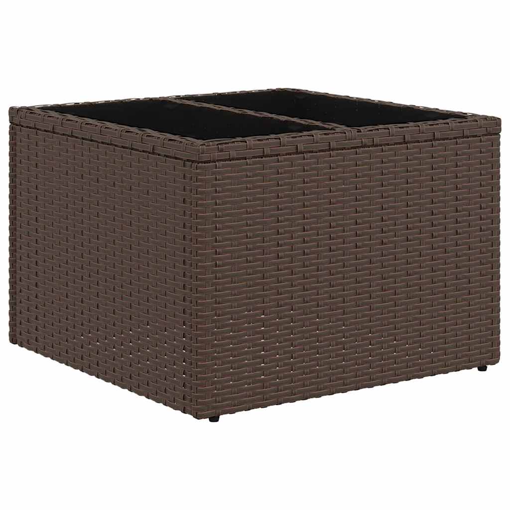 Sjedeća garnitura za vrt 9 pcs Smeđa poliratan