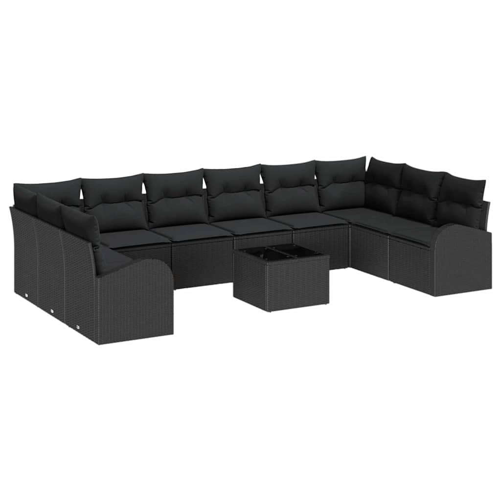 Set sofe s jastukom 11 pcs Crna Poliratana