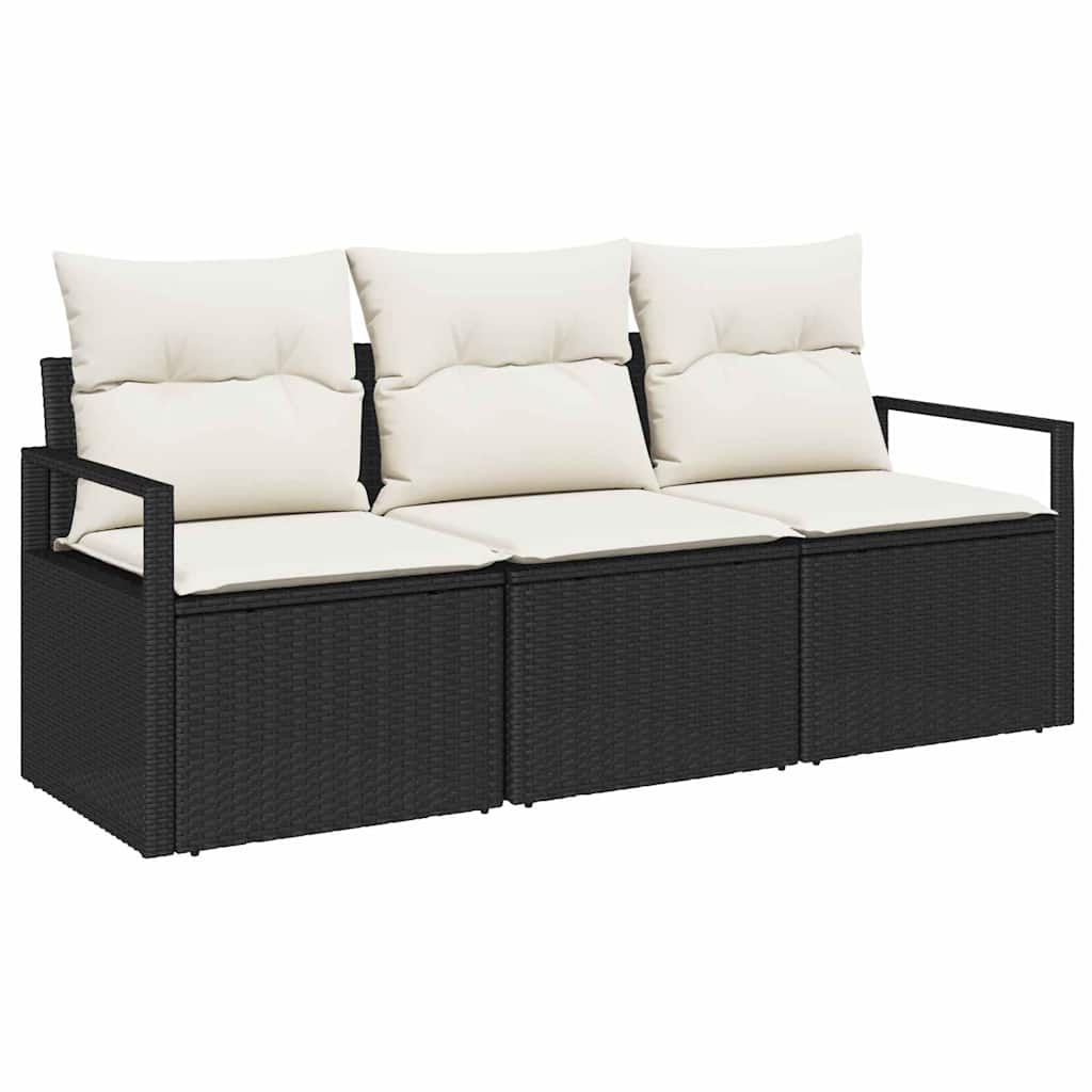Set sofe 3 pcs Crna poliratan