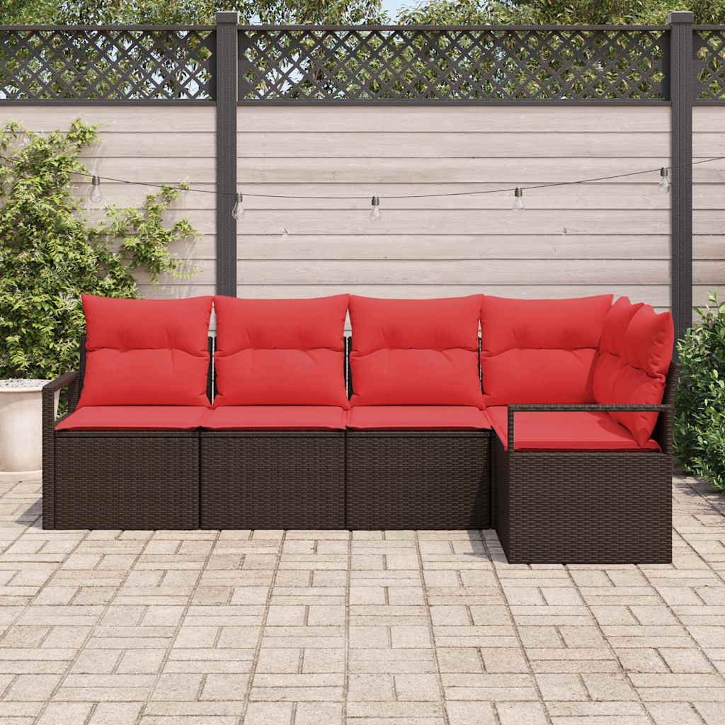 Set sofe 5 pcs Smeđa poliratan