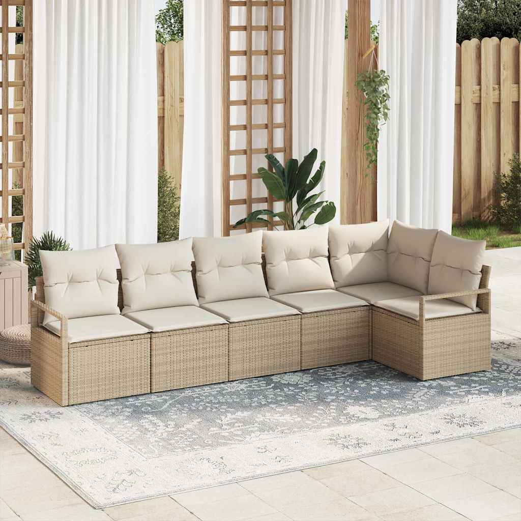 Set sofe 6 pcs Bež poliratan