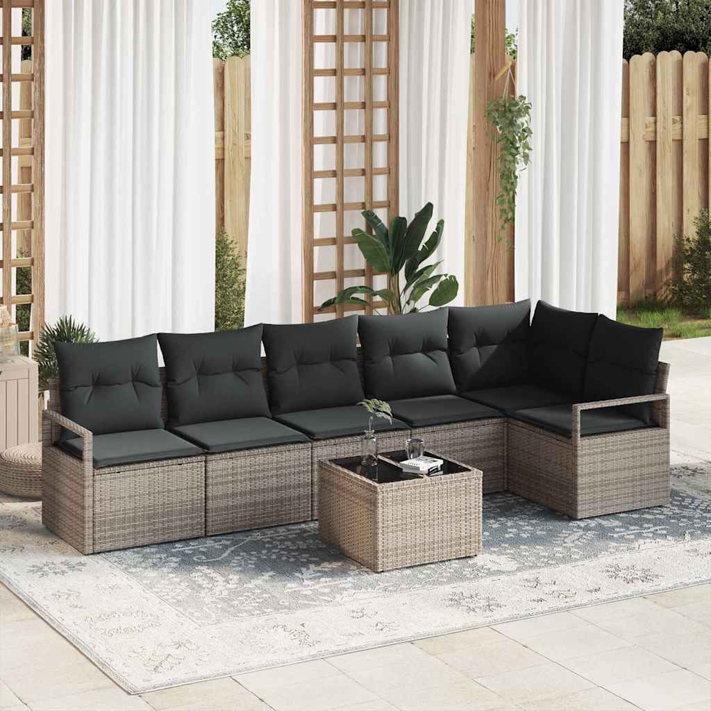 Set sofe s jastukom 7 pcs Siva poliratan