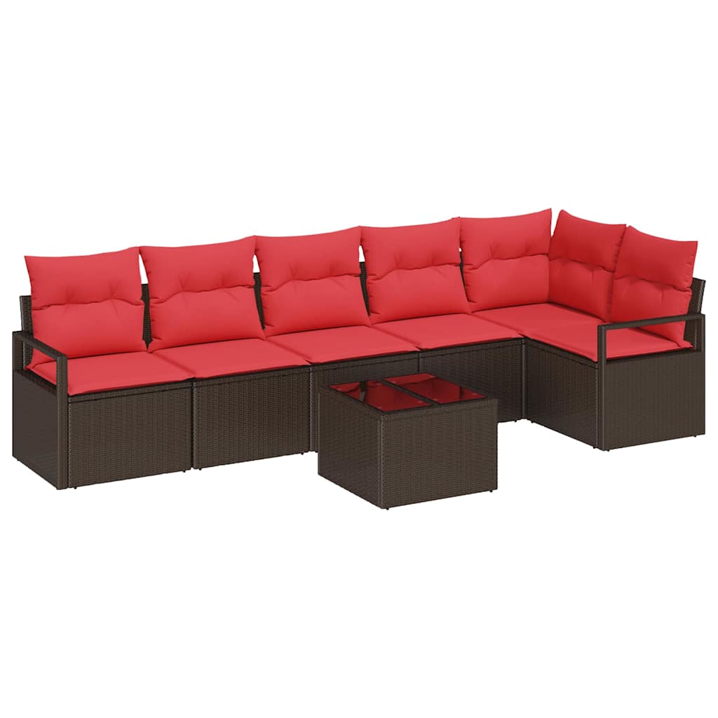 Set sofe 7 pcs Smeđa poliratan