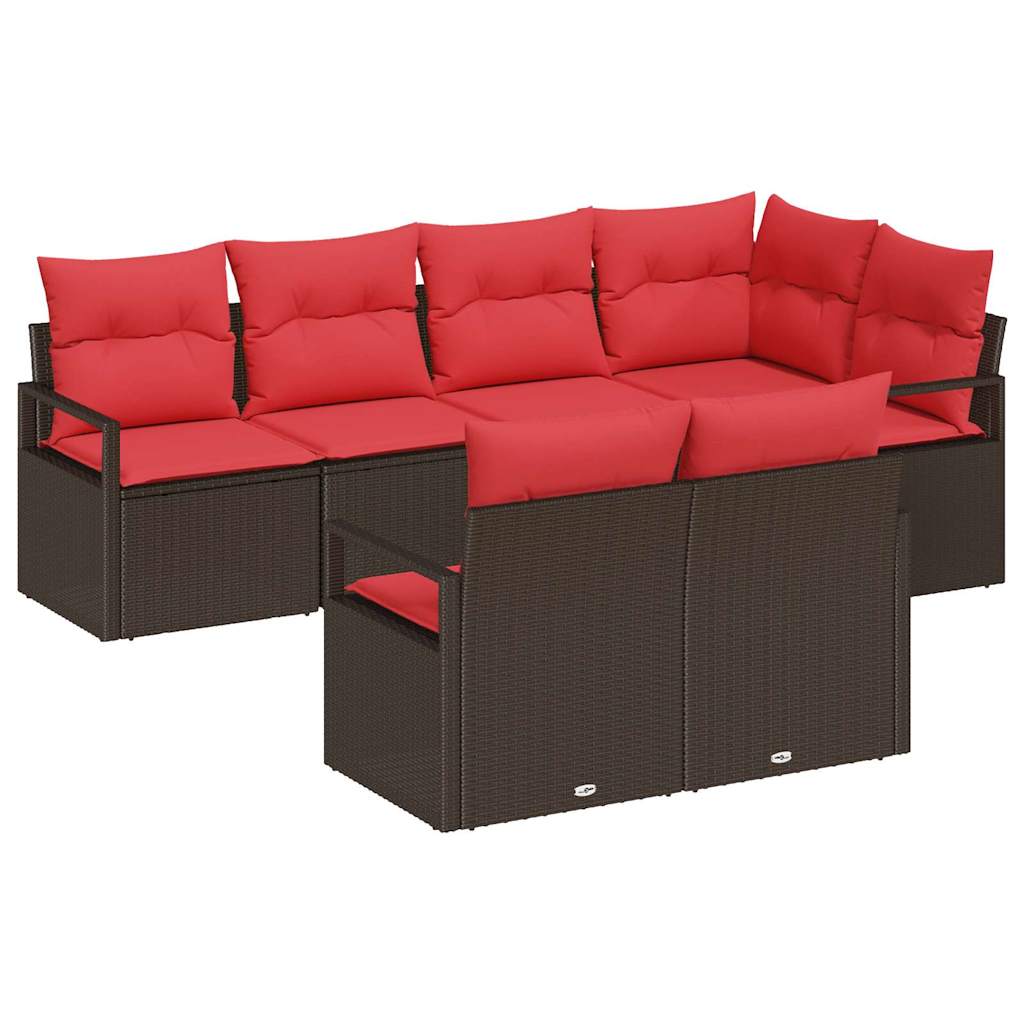 Set sofe 7 pcs Smeđa poliratan
