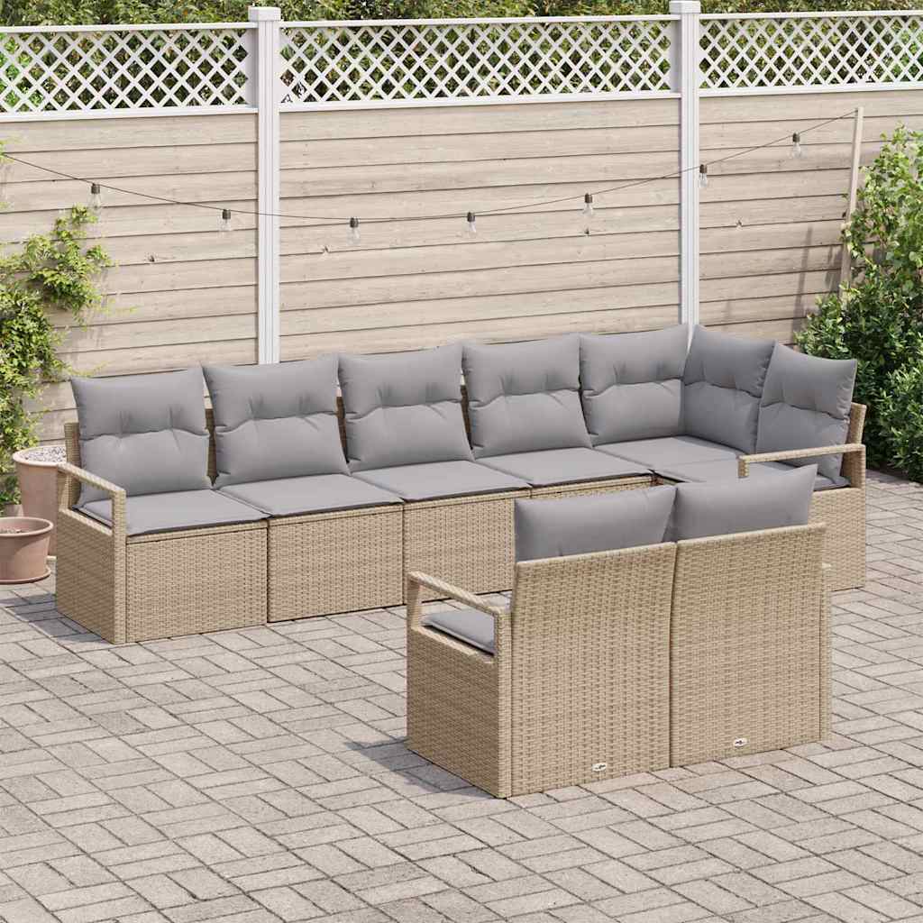 Set sofe 8 pcs Bež poliratan