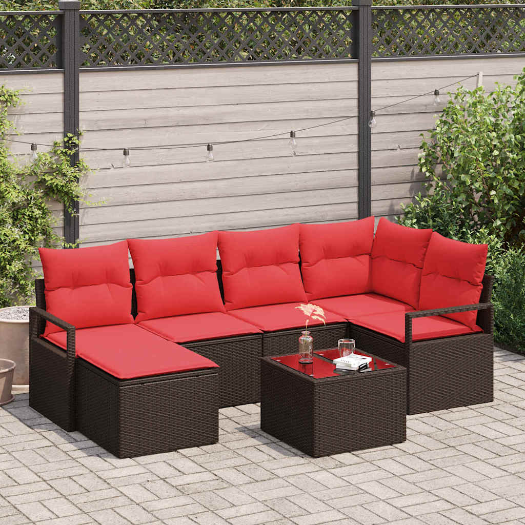 Set sofe 7 pcs Smeđa poliratan