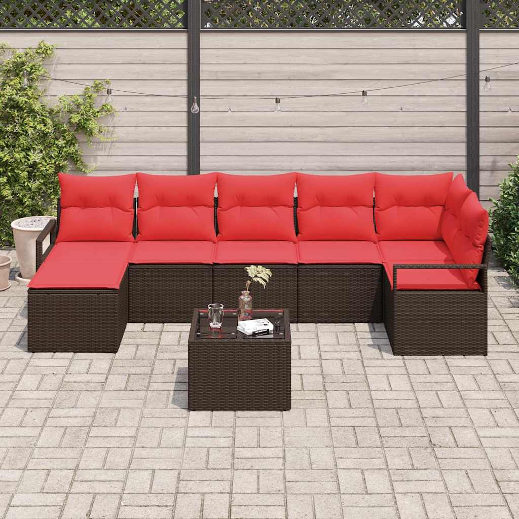 Set sofe 8 pcs Smeđa poliratan
