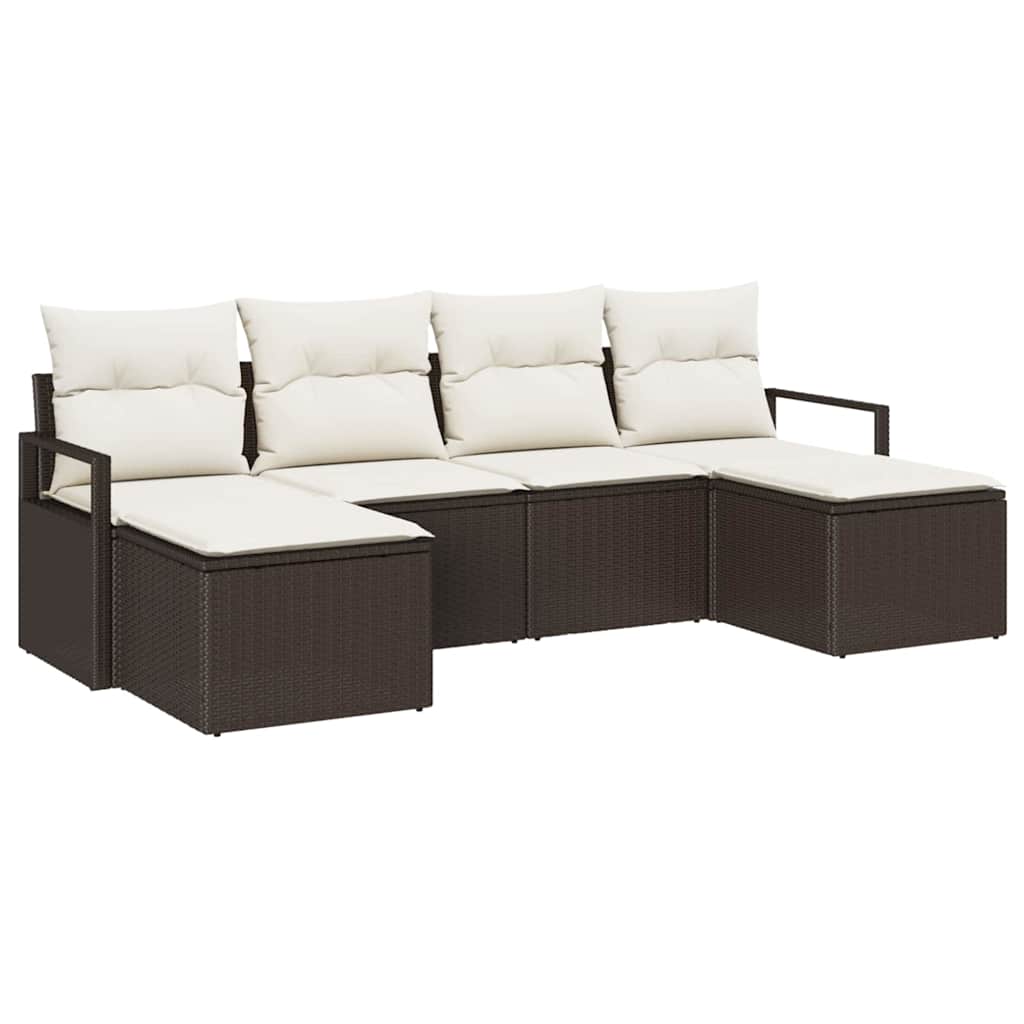 Set sofe 6 pcs Smeđa poliratan