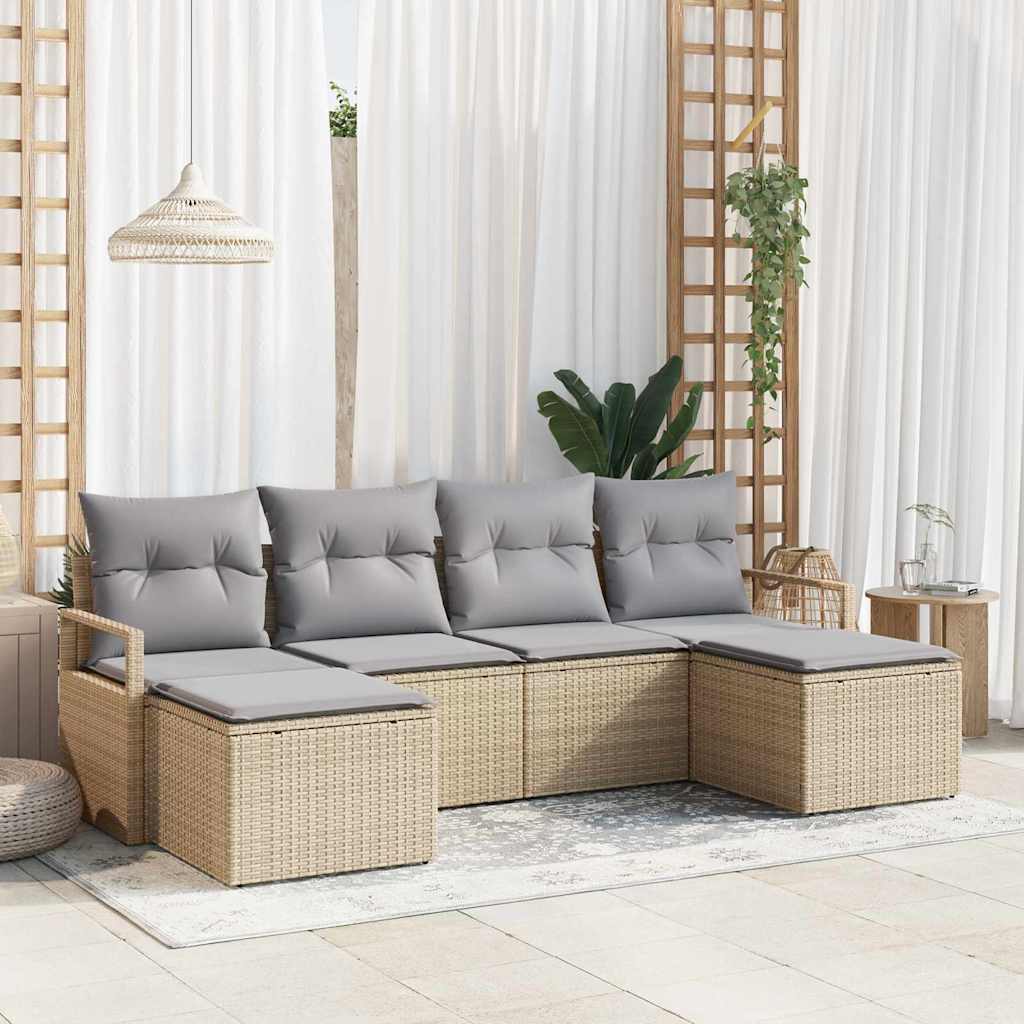 Set sofe 6 pcs Bež poliratan