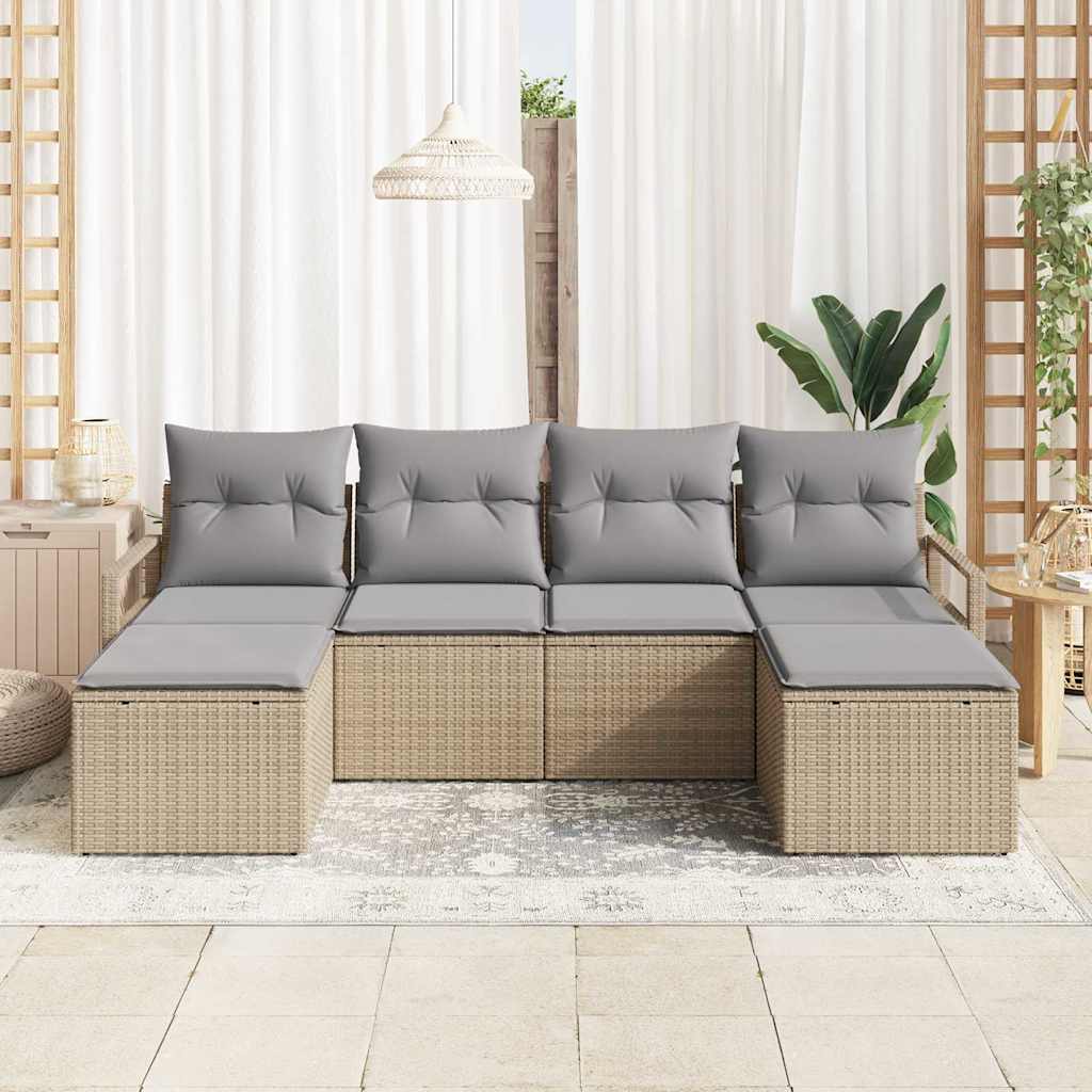 Set sofe 6 pcs Bež poliratan