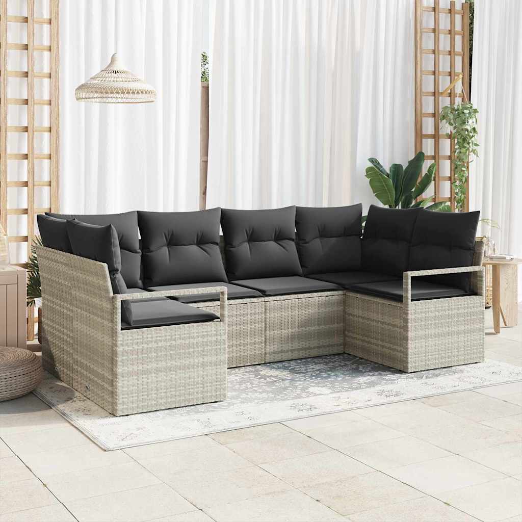 Set sofe s jastukom 6 pcs Svjetlosiva poliratan