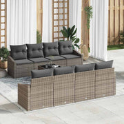 Set sofe s jastukom s jastukom 9 pcs Siva poliratan