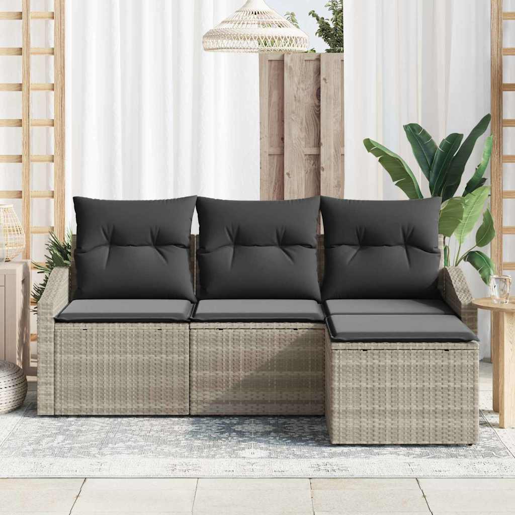 Set sofe s jastukom 4 pcs Svjetlosiva poliratan