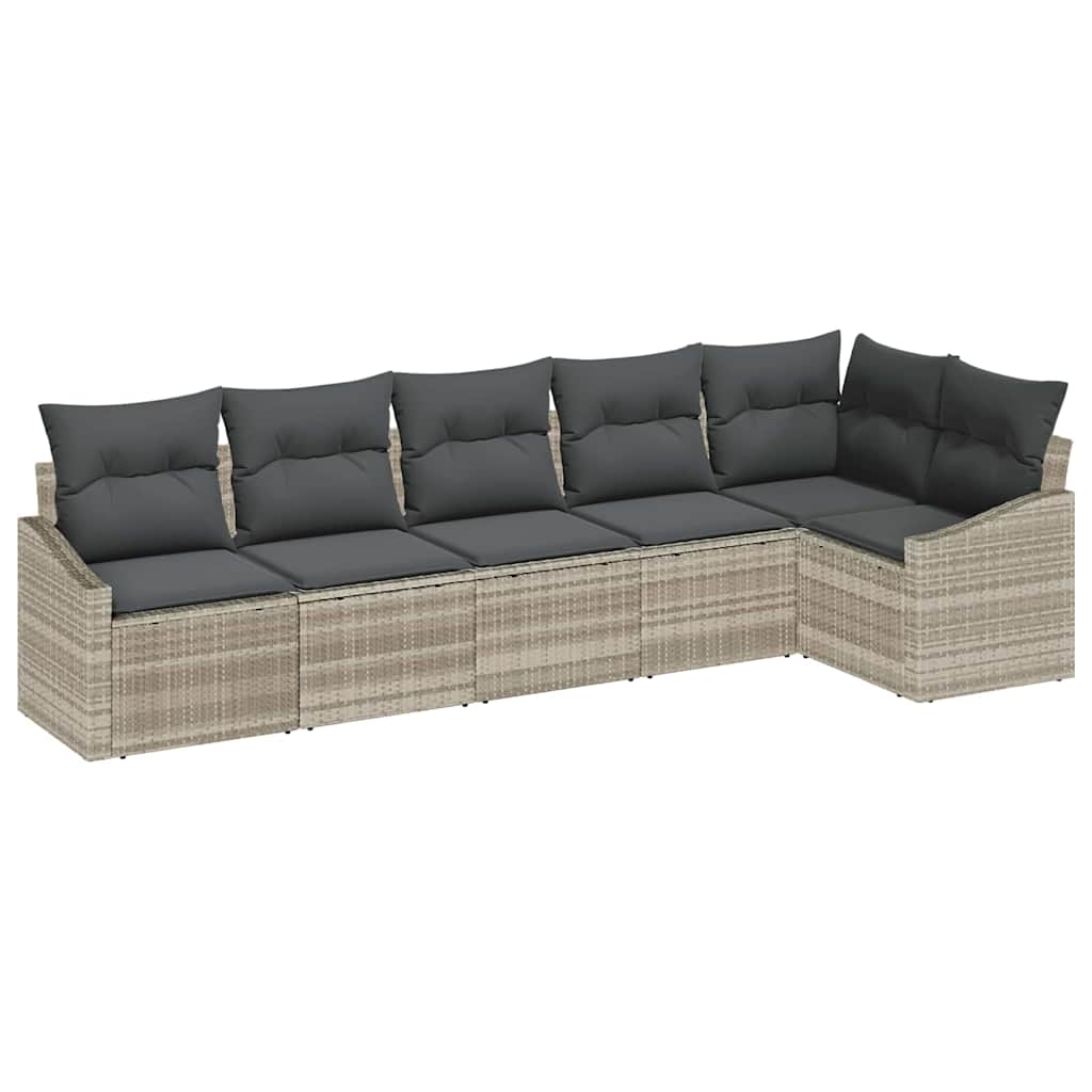 Set sofe s jastukom 6 pcs Svjetlosiva poliratan