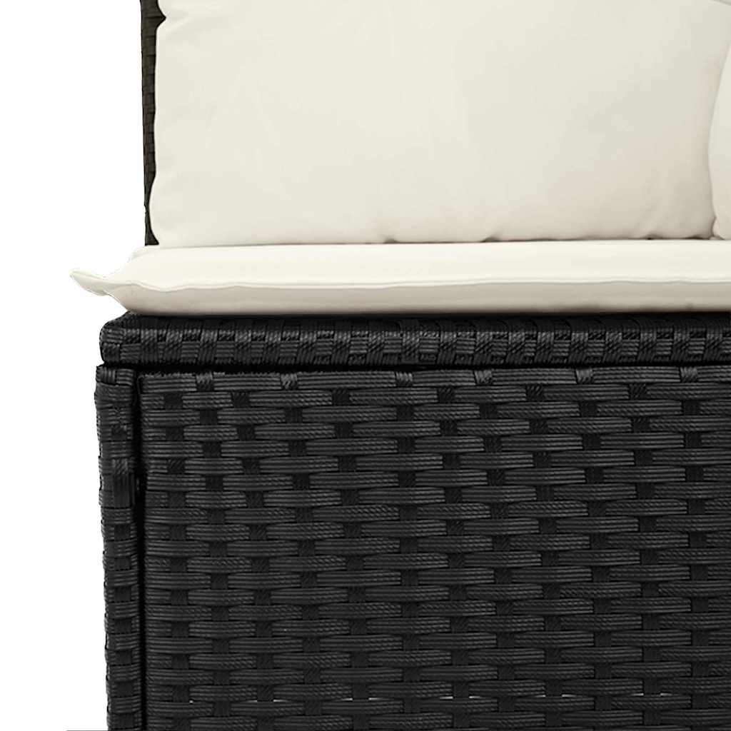 Set sofe s jastukom 7 pcs Crna poliratan