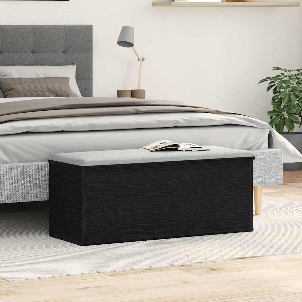 Kutija za spremanje s pohranom Crni hrast 90 x 35 x 35 cm