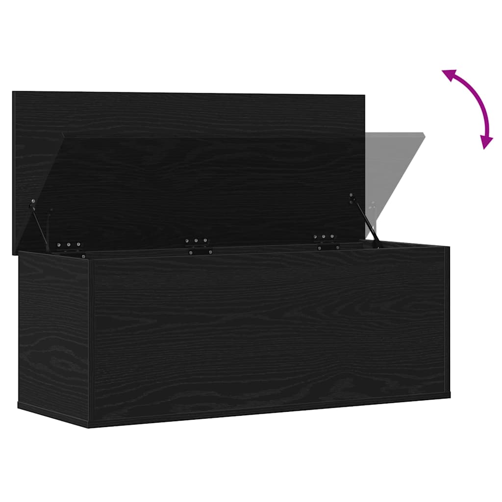 Kutija za spremanje s pohranom Crni hrast 90 x 35 x 35 cm