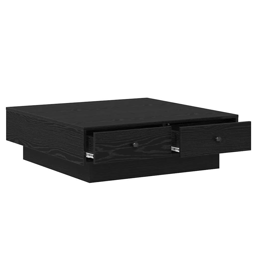 Kava Stol Crni hrast 90 x 90 x 28 cm Konstruirano drvo