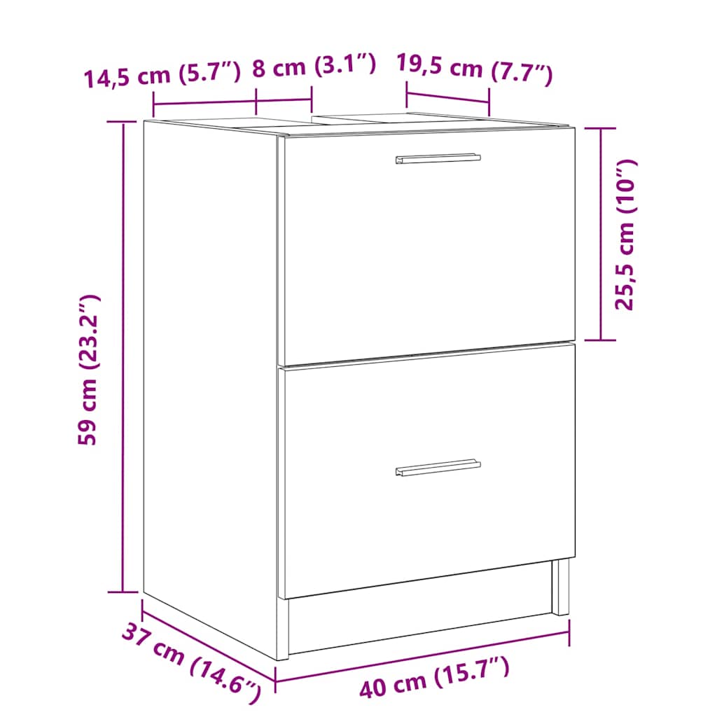 Kupaonski ormar Staro drvo 40 x 37 x 59 cm Konstruirano drvo