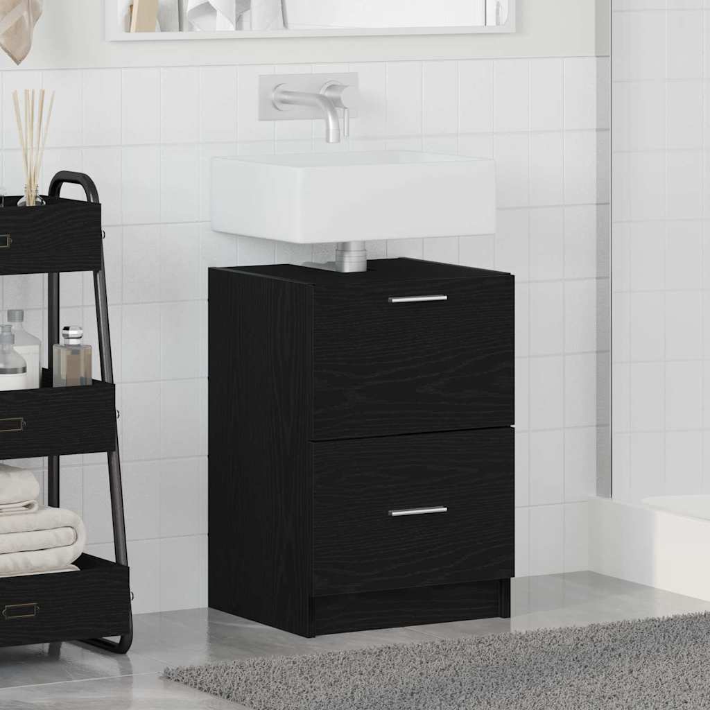 Kupaonski ormar Crni hrast 40 x 37 x 59 cm Konstruirano drvo