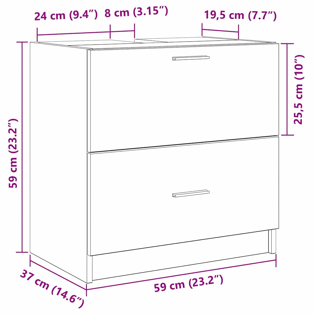 Kupaonski ormar Staro drvo 59 x 37 x 59 cm Konstruirano drvo