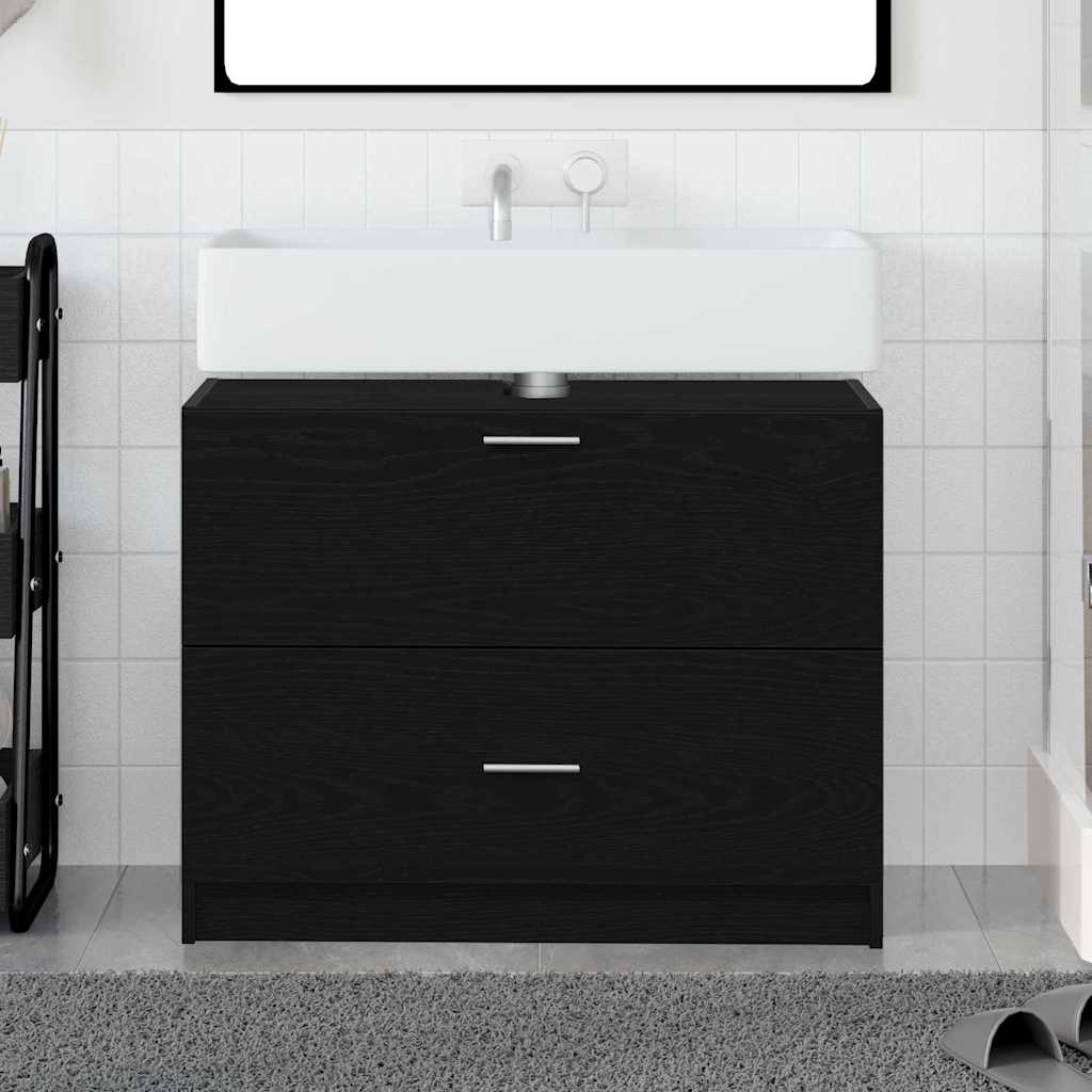 Kupaonski ormar Crni hrast 78 x 37 x 59 cm Konstruirano drvo