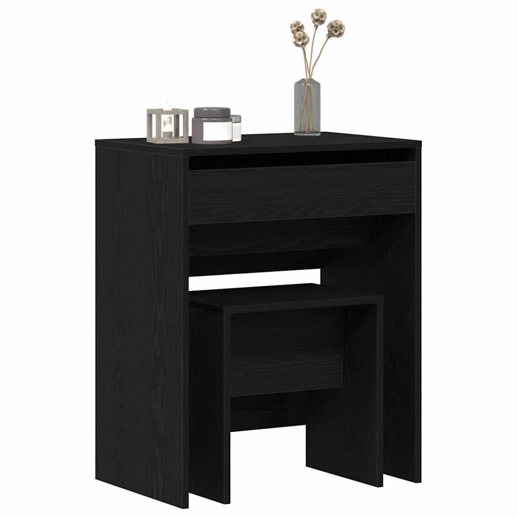 Kozmetički Stol Crni hrast 60 x 40 x 75 cm Konstruirano drvo