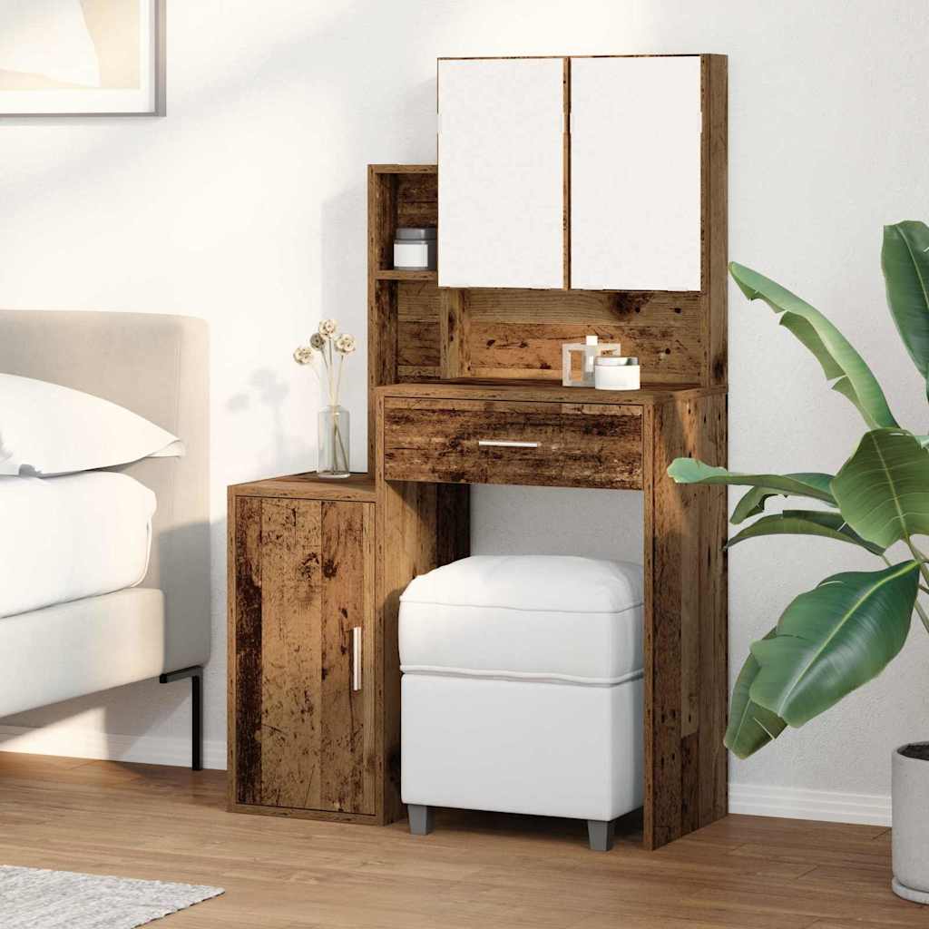 Toaletni stol Staro drvo 80 x 35 x 132 cm Konstruirano drvo