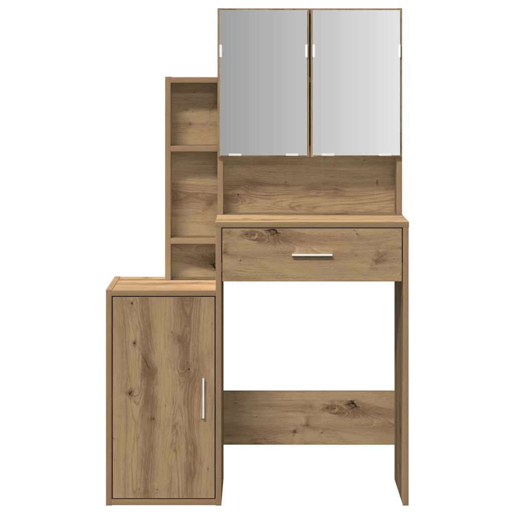 Toaletni stol s ladicama Umjetnički hrast 80 x 35 x 132 cm