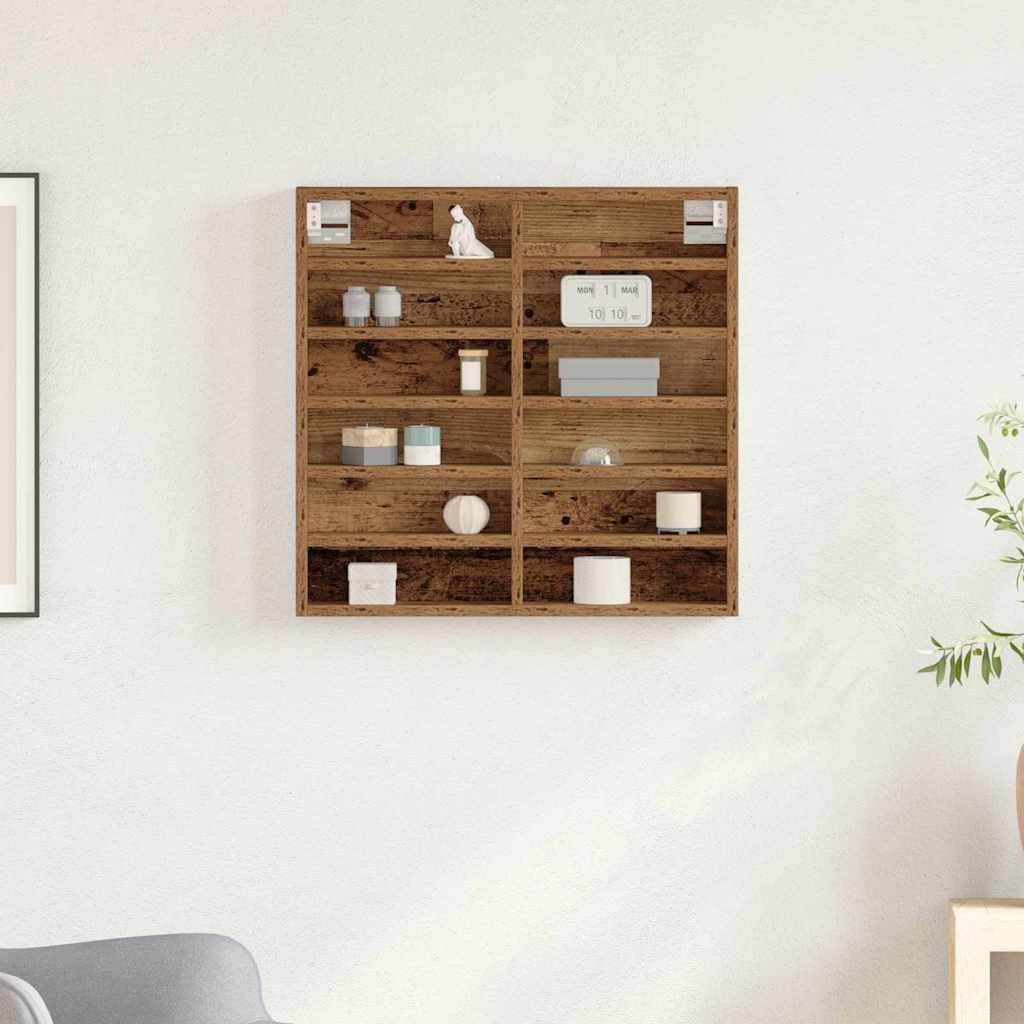 Ormar za izlaganje s policom Zidne Staro drvo 60 x 8,5 x 58 cm