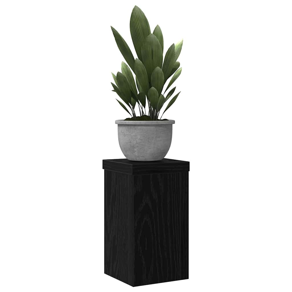 Stalak za biljke 2 pcs Crni hrast 10 x 10 x 18 cm