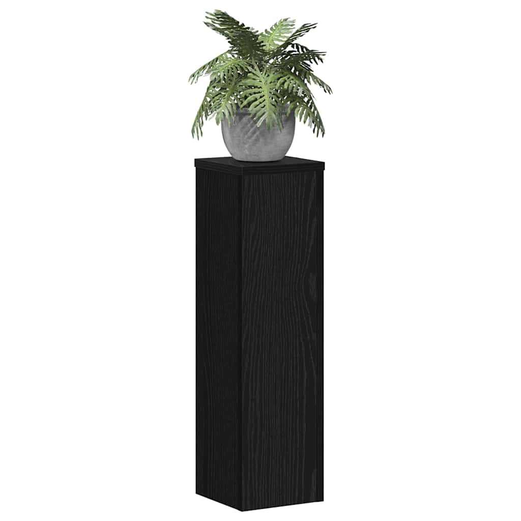 Stalak za biljke 2 pcs Crni hrast 17 x 17 x 60 cm