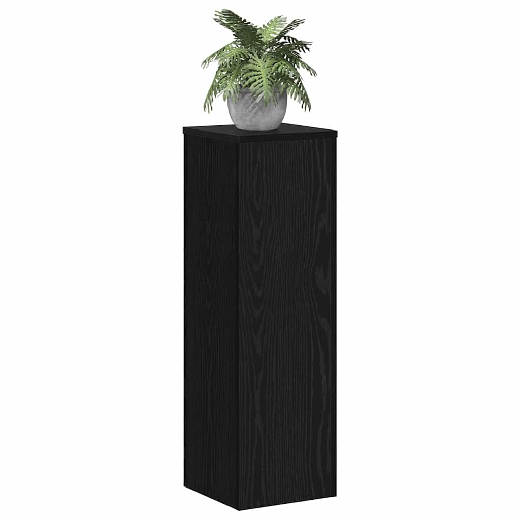 Stalak za biljke 2 pcs Crni hrast 25 x 25 x 80 cm