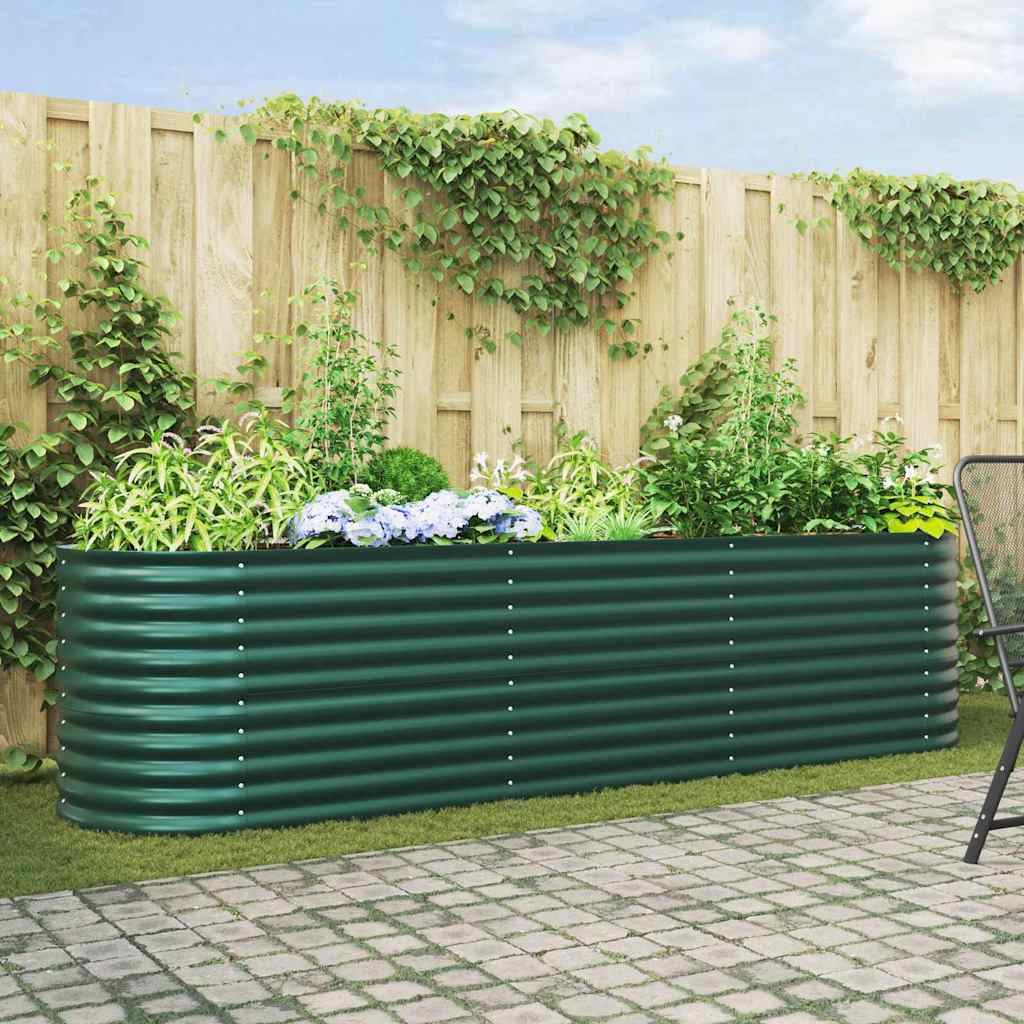 Povišena gredica Zelena 320 x 80 x 81 cm Čelik