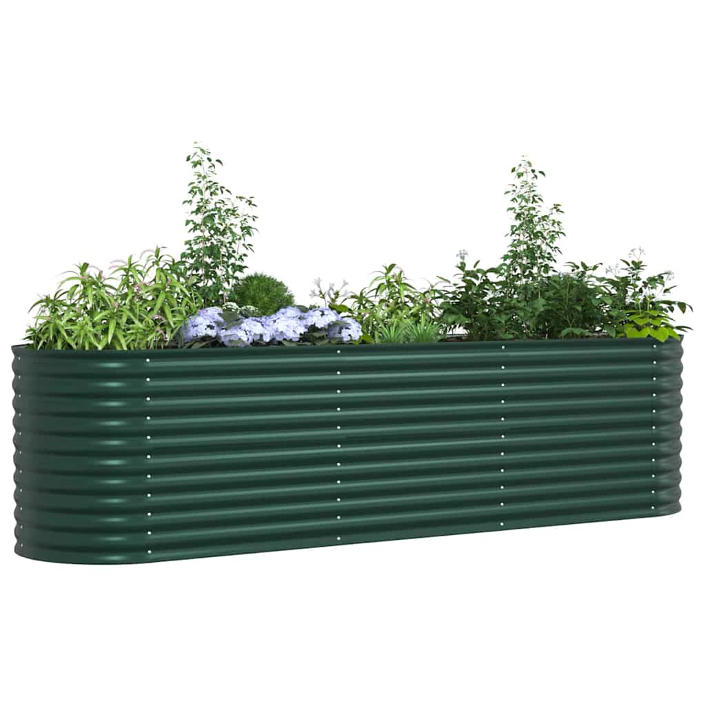 Povišena gredica Zelena 320 x 80 x 81 cm Čelik