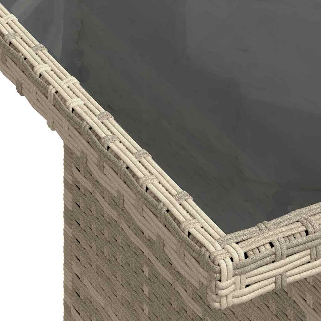 Sjedeća garnitura za vrt 9 pcs Svijetlo siva poliratan