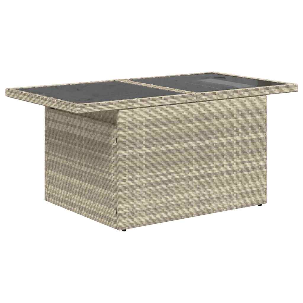Sjedeća garnitura za vrt 7 pcs Svijetlo siva poliratan