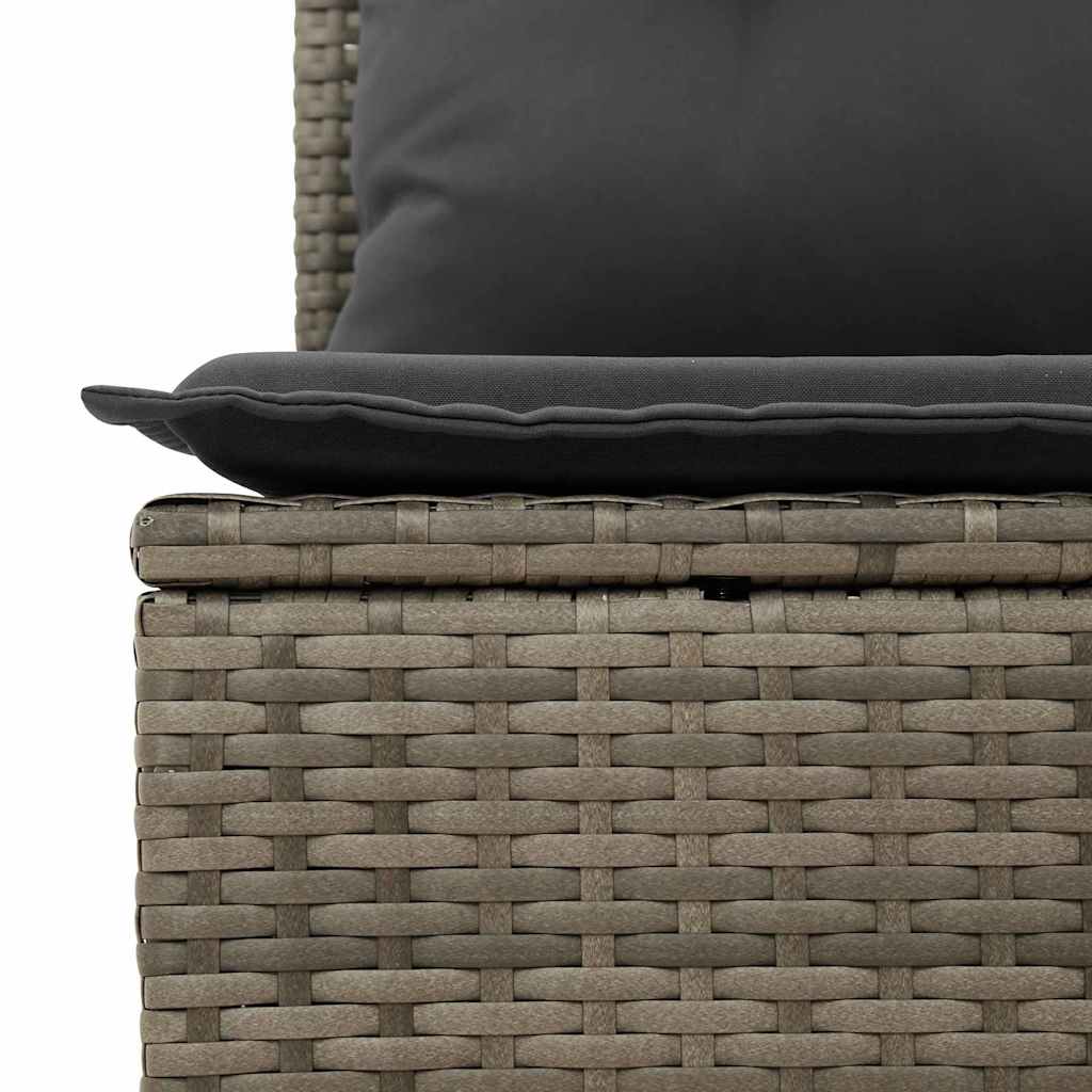 Sjedeća garnitura za vrt s pohranom 7 pcs Siva poliratan
